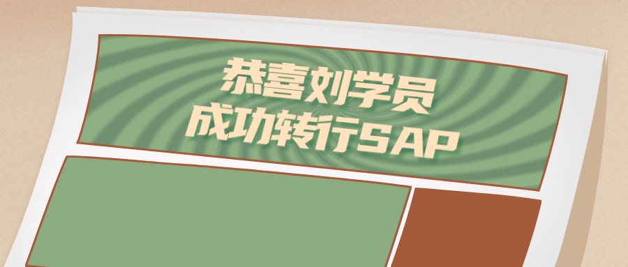 从财务总监转行SAP顾问，月薪2万多，坚持是最强大的力量！